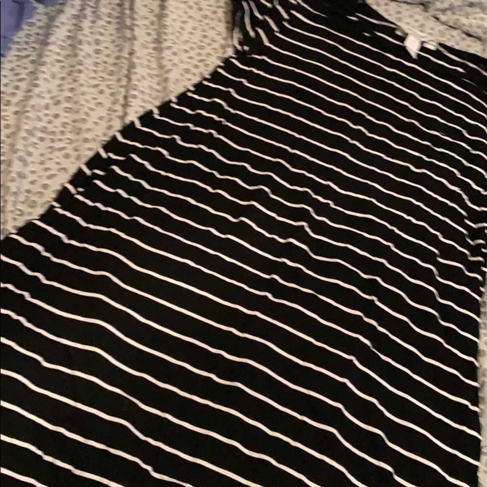 Black and White striped dress